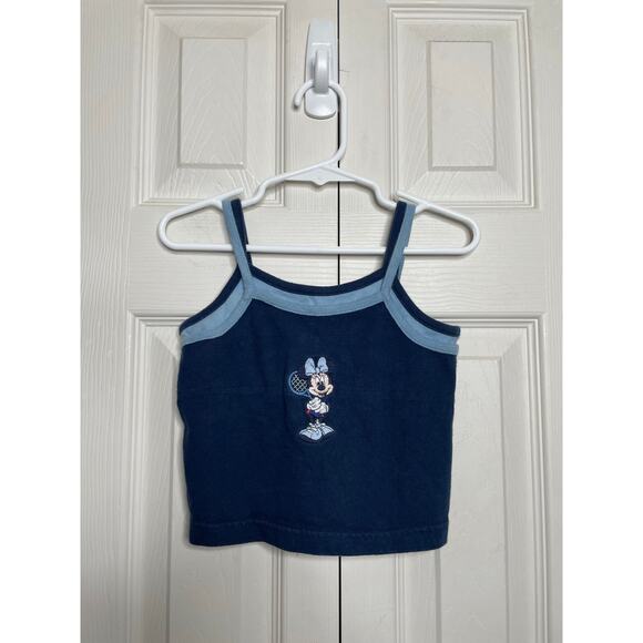 Vintage The Disney Store Minnie Mouse Tennis Tank Top Girls Size 18 Mo Blue - Picture 1 of 6
